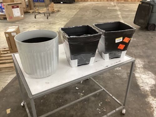 Lot of (3) Planter Pots  - Lot 406