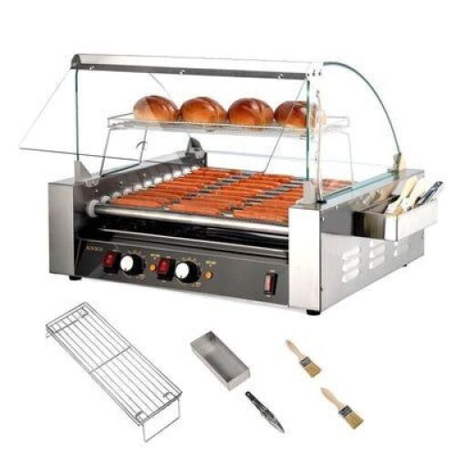 ROVSUN 7 Rollers 1050W 18 Hot Dog Roller Grill with Cover - Lot 28