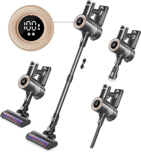 Homeika Cordless Vacuum Cleaner, 20Kpa Powerful Suction with LED Display, 30 Min Runtime Detachable Battery, 1.5L Dust Cup - Lot 71