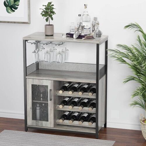 Bar Cabinet with Glass Holder, Small Sideboard and Buffet Cabinet - Lot 63