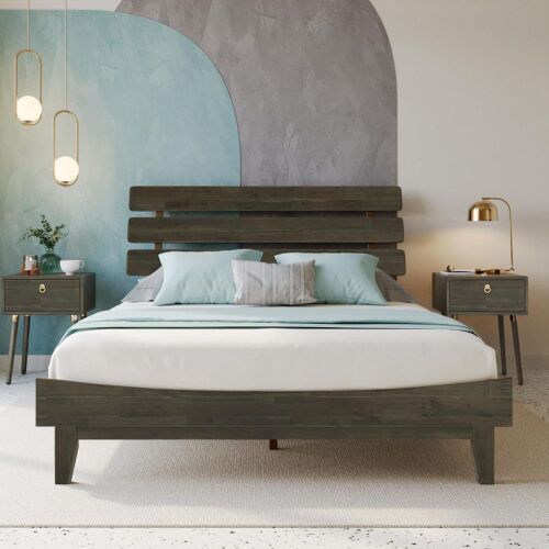 Bme Caden Queen Platform Bed Frame with Headboard - Lot 14