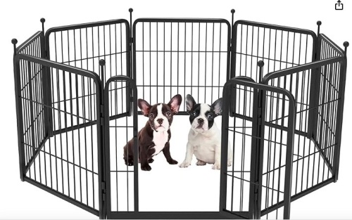 FXW Rollick Dog Playpen for Yard, Camping, 24" Height Heavy Duty for/Small Dogs/Puppies Dogs, 8 Panels - Lot 102