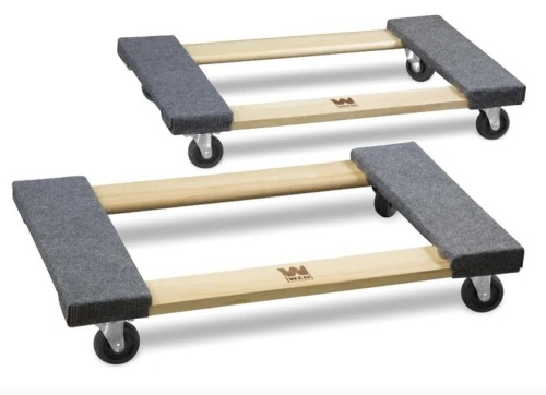 WEN 721830 1320-Pound Capacity 18-by-30-Inch Hardwood Mover’s Dolly, 2-Pack - Lot 133b