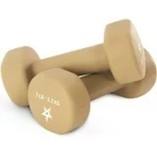 Yes4All 7 lbs Neoprene Dumbbells with Non Slip Grip, Charcoal Gray, Pair - Lot 310b