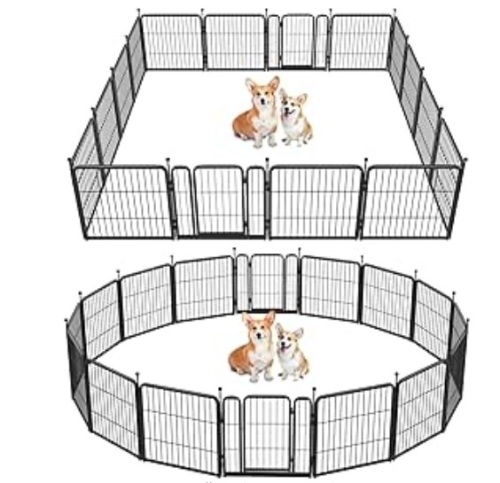 FXW Rollick Dog Playpen for Yard, Camping, 24" Height Heavy Duty for/Small Dogs/Puppies Dogs, 16 Panels - Lot 220