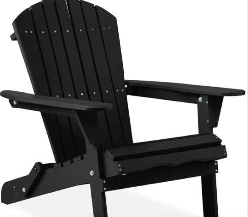 Folding Wooden Adirondack Chair, Accent Furniture w/ Natural Woodgrain - Lot 342