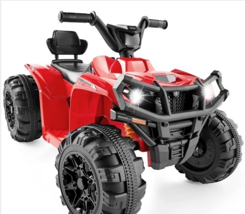 12V Kids Ride-On 4-Wheeler Quad ATV Car w/ 2.4mph Max, Bluetooth, Headlights - Lot 225