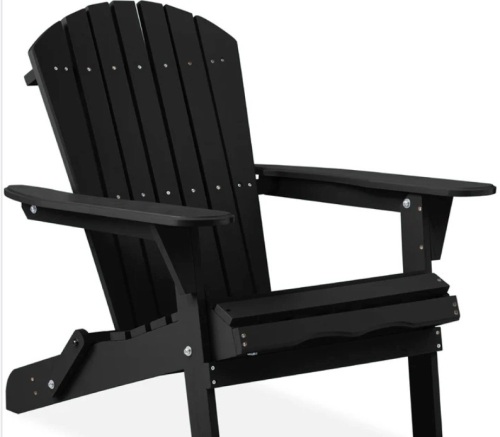 Folding Wooden Adirondack Chair, Accent Furniture w/ Natural Woodgrain - Lot 226