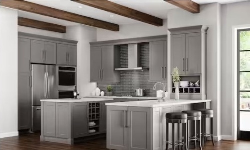 Shaker 17.50 in. W x 29.37 in. H Island Decorative End Panel in Dove Gray - Lot 373c