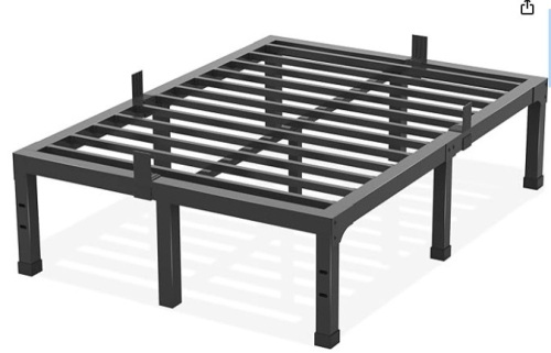 14 Inch Queen Size Bed Frame,3500 lbs Heavy Duty Metal Platform, Mattress Foundation with Steel Slat Support/No Box Spring Needed/Noise Free/Non-Slip/Easy Assembly - Lot 188a