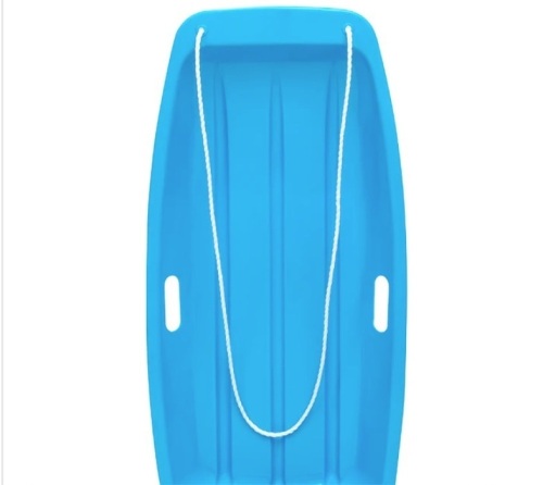 Kids Outdoor Plastic Toboggan Snow Sled Board w/ Pull Rope, Handles - 35in - Lot 275c