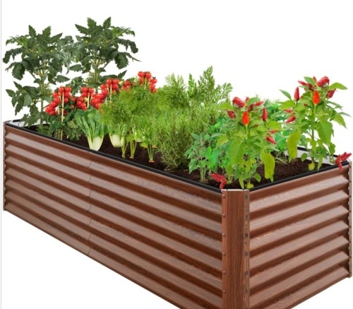 Outdoor Metal Raised Garden Bed for Vegetables, Flowers, Herbs - 8x4x2ft - Lot 240