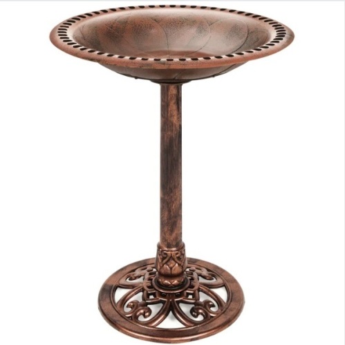 Vintage Outdoor Garden Bird Bath w/ Fleur-de-Lis Accents - Lot 133