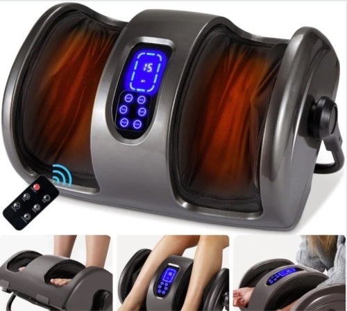 Reflexology Shiatsu Foot Massager w/ High-Intensity Rollers, Remote Control - Lot 249