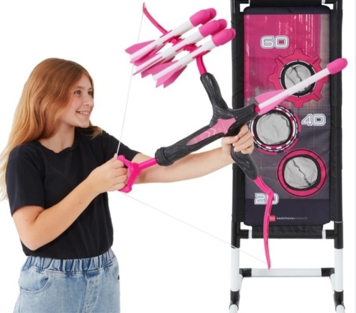 Kids Bow & Arrow Set, Children's Play Archery Toy w/ Target Stand - Lot 251