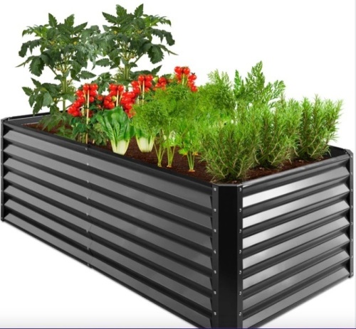 Outdoor Metal Raised Garden Bed for Vegetables, Flowers, Herbs - 6x3x2ft - Lot 151