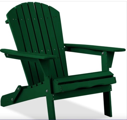 Folding Wooden Adirondack Chair, Accent Furniture w/ Natural Woodgrain - Lot 159
