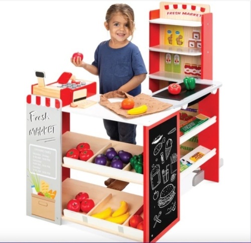 Kids Pretend Play Grocery Store Supermarket Toy Set w/ Accessories - Lot 166