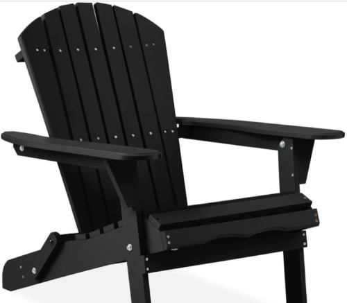 Folding Wooden Adirondack Chair, Accent Furniture w/ Natural Woodgrain - Lot 596