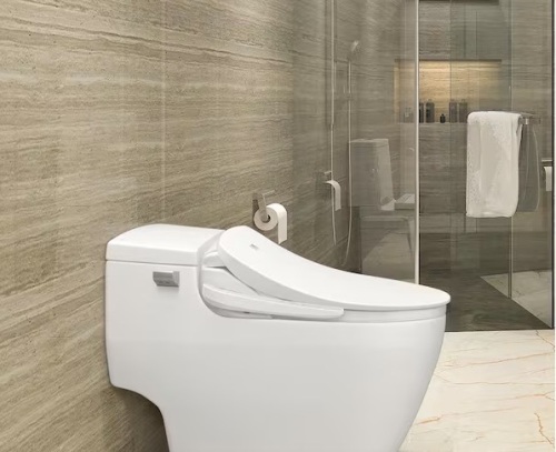 HD-7000 Electric Bidet Seat for Elongated Toilets in White with Fusion Heating Technology - Lot 42b