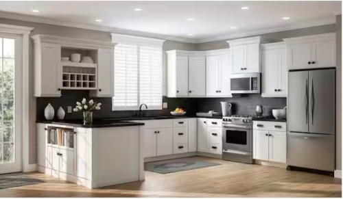 Shaker 14.50 in. W x 29.37 in. H Island Decorative End Panel in Satin White - Lot 600
