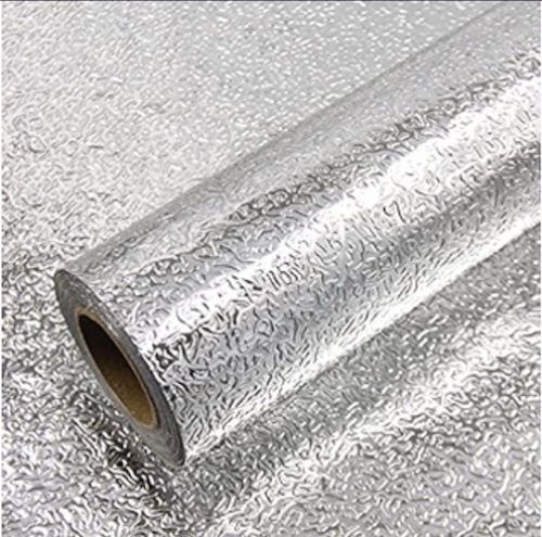 ZYFAB Kitchen Aluminum foil Wallpaper Self Adhesive Cabinet Sticker Oil Proof Drawer Liners WaterproofHigh Temperature Resistant Stickers for Countertop, C,80 * 500cm - Lot 599