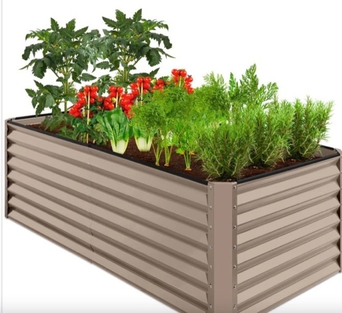 Outdoor Metal Raised Garden Bed for Vegetables, Flowers, Herbs - 6x3x2ft - Lot 175