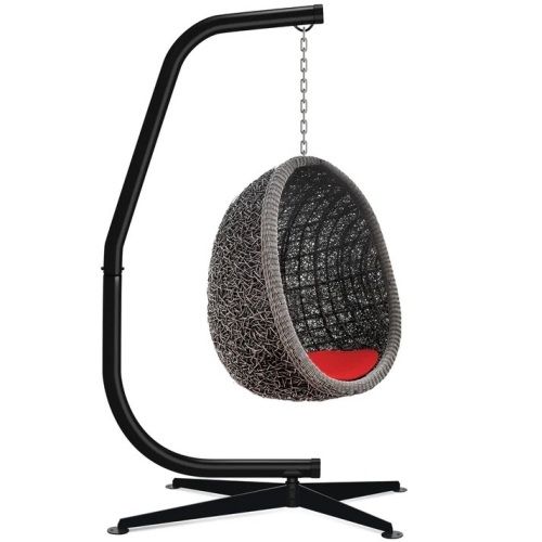 Curved Hanging Hammock C-Stand w/ All-Weather, Steel Frame - Stand Only   42"(L) x 27"(W) x 84"(H) - Lot 606