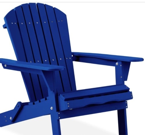 Folding Wooden Adirondack Chair, Accent Furniture w/ Natural Woodgrain - Lot 281