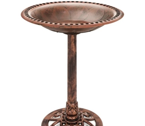 Vintage Outdoor Garden Bird Bath w/ Fleur-de-Lis Accents - Lot 285