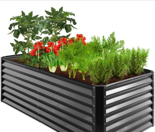 Outdoor Metal Raised Garden Bed for Vegetables, Flowers, Herbs - 6x3x2ft - Lot 289