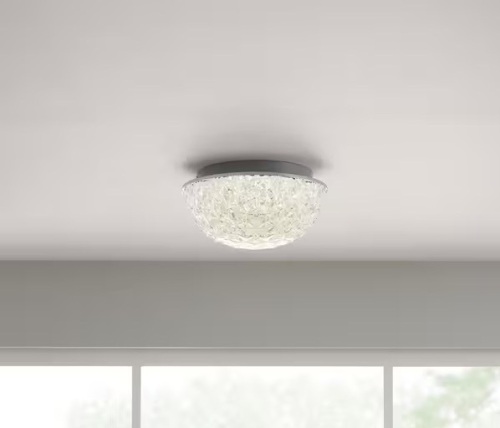 Ellis Place 12.25 in. Chrome LED Round Flush Mount, Modern Ceiling Light - Lot 296