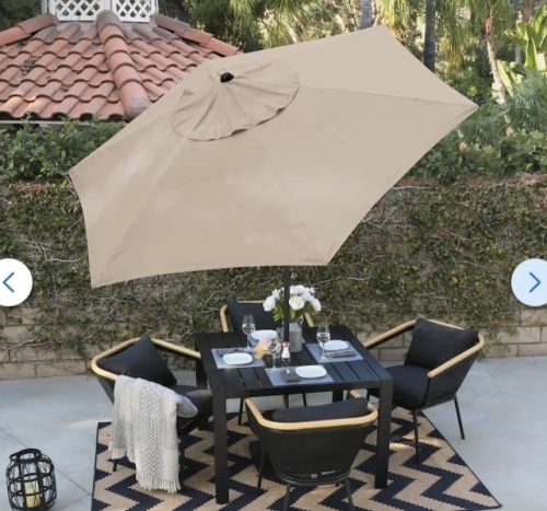 Astella 9-ft Solid Push-button Tilt Market Patio Umbrella - Lot 383