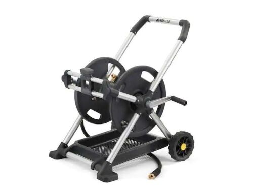 Gorilla 200 ft. Aluminum Zero Rust Premium Mobile Hose Reel  - Lot 98