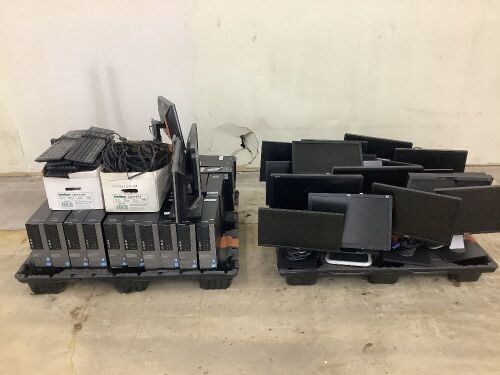 Lot of (25) PC's, (25) Monitors, (25) Keyboard & Mouse & (25) Power Cords  - Lot 137