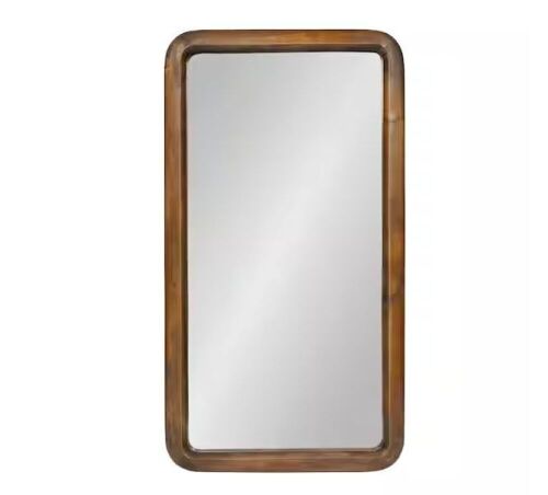 Kate and Laurel Medium Rectangle Walnut Brown Classic Mirror - Lot 323