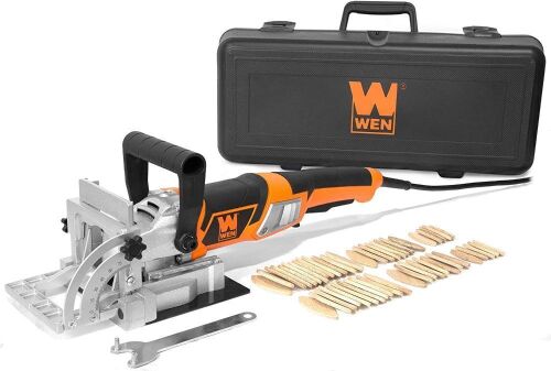 WEN JN8504 8.5-Amp Plate and Biscuit Joiner with Case and Biscuits - Lot 332