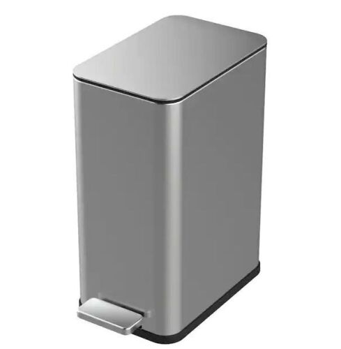 StyleWell 2.6 Gal. Stainless Steel Slim Step-On Trash Can - Lot 333