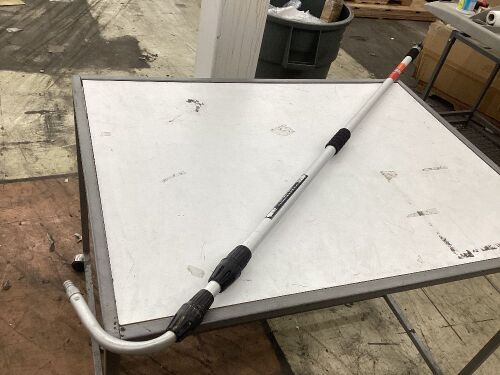 GutterMaster GM-PRO Pro Telescopic Water Fed Pole with Curved End, Connects to Most Garden Hoses, Extends 16 Feet - Lot 370