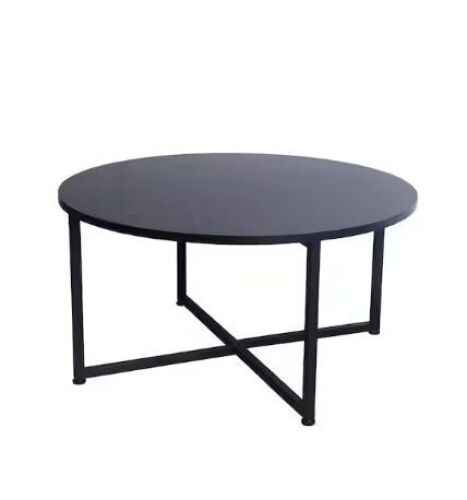 Jamestown 31.5 in. L Black Round MDF Top Black Oak Coffee Table  - Lot 372