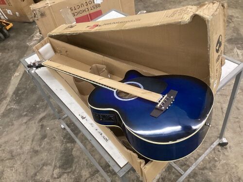 Acoustic Electric Bass Guitar w/ Equalizer, Truss Rod - Small Ding on Back - Lot 742