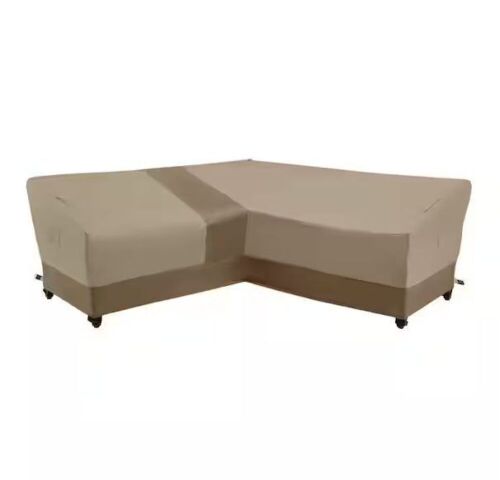 Hampton Bay V-Shape Beige Patio Furniture Cover  - Lot 547