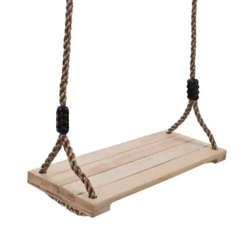 Hey! Play! Wooden Flat Bench Specialty Swing for Kids Playset - Lot 662