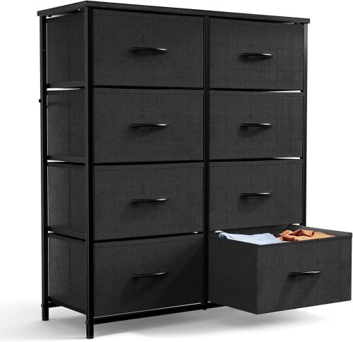  8 Drawers Chest Tower with Easy Pull Fabric Bins - Lot 200