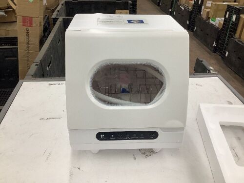 Portable Countertop Dishwasher 5 Wash Programs 360° Dual Spray - Broken Hinge - Lot 214