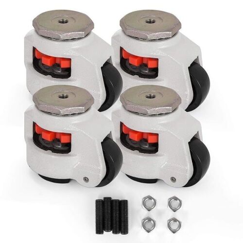 Happybuy 2.5" Self Leveling Casters Heavy Duty, 3300 Lbs Per Set, 1.2" x 1.38", Set of 4  - Lot 407