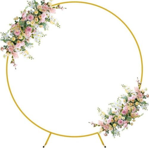 Round Gold Metal Arch Backdrop - Lot 171