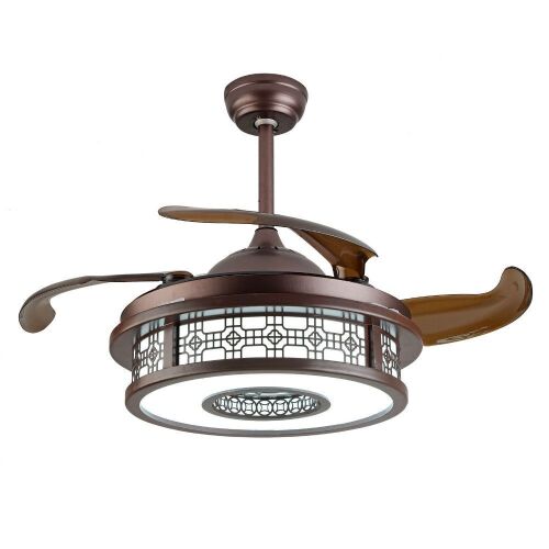 42" Retractable Ceiling Fan Light - Lot 76