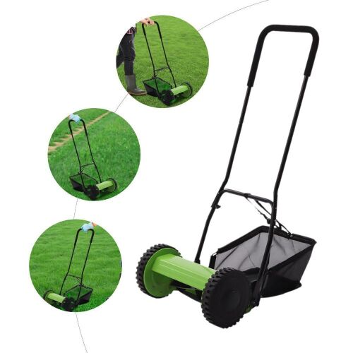 12" Manual Push Reel Lawn Mower with Collection Bag  - Lot 144
