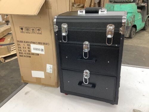 Rolling Makeup Train Case  - Lot 153